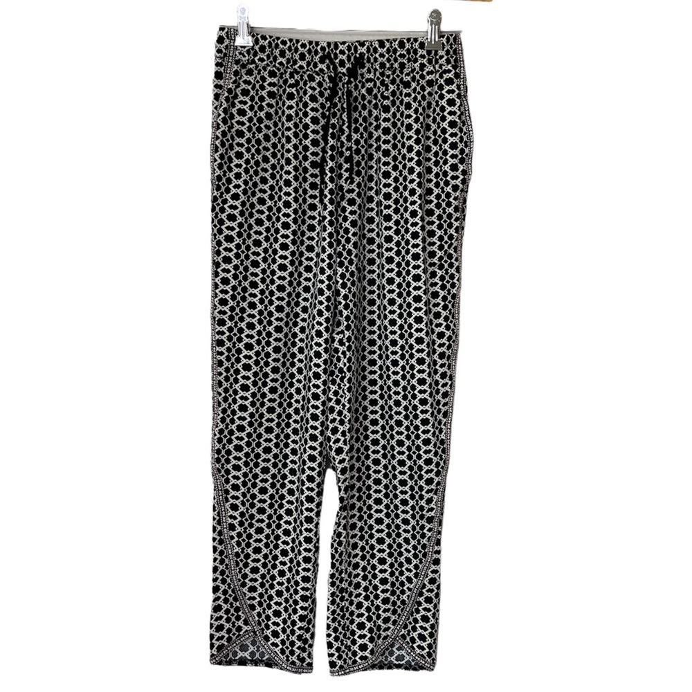 HEI HEI Anthropologie Womens Crop Pull On Pants. Black White Boho Size XS